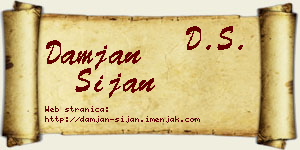Damjan Šijan vizit kartica